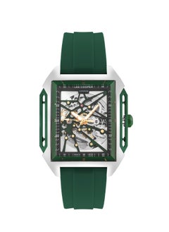 Buy Lee Cooper Men's G3265 Movement Watch, Automatic Display and Silicone Strap - LC07900.377, Green in UAE