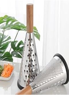 اشتري Eagle Shop Conical Food Grater with Wooden Handle and 3 Different Sharp Blades في مصر