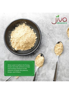 Buy Jiva Organics Organic Besan Flour 2 Pound - Chick Pea, Gram Flour Fine - Vacuum Packed in UAE