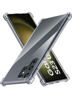 اشتري جراب TPU لهاتف Samsung Galaxy S23 Ultra جراب شفاف رفيع للغاية وشفاف وغطاء خلفي واقٍ ناعم مرن ممتص للصدمات من السيليكون الهجين ممتص للصدمات في السعودية