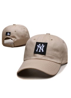 Buy NEW ERA 9Fort New York Yankees Baseball Hat Duck Tongue Hat Sun Hat Pointed Hat Sun Hat Pure Cotton Men's and Women's Khaki Baseball Hat Outdoor Adjustable in UAE