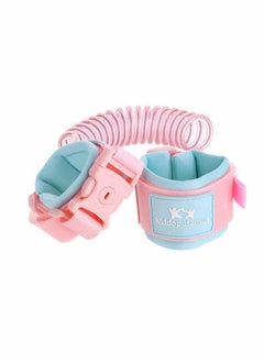 اشتري Anti Lost Safety Wrist Link Belt, Children Harness Belt Safety Adjustable Baby Toddler Reins 360°Rotate Elastic Wire Rope Safety Strap Leash Walking Hand Belt and Security Lock (Pink, 2.5M) في السعودية