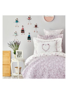 اشتري Home Birdy Lilac 100% Cotton Single Young Duvet Cover Set في الامارات