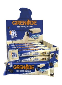 اشتري Grenade High Protein, Low Sugar Bar - OREO White, 12 x 60 g في السعودية