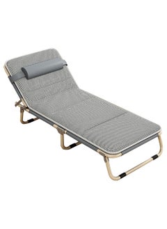 Buy Simple Folding Bed Wholesale Chaise Longue Outdoor Camping Escort Bed Single Bed Office Nap Siesta Beds in Saudi Arabia