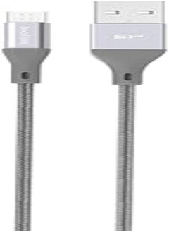 Buy Silicone Power Cable Micro-USB Nylon, 1M - Gray in Egypt