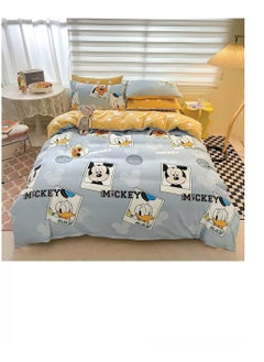 Buy 3D Comforters Queen Size Cartoon characters bedding set with fixed duvet insert, fitted bedsheet and pillowcase, 4-Pieces set QU8 in UAE