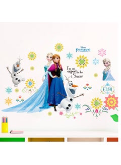اشتري Cartoon Anime Frozen Stickers Living Room Background Decoration Children's Room Decorative Wall Stickers Removable Wallpaper في السعودية