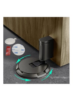 اشتري Mechanical Floor Door Stopper Heavy Duty Door Stop for Bottom of Door Strongest Windproof Door Holder to Keep Door Open Catch Nail Free or Screws No Magnetic Doorstop في الامارات