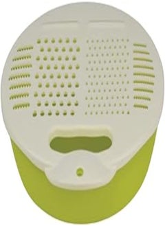 اشتري Generic 1265 Plastic Grater With Bowl And 5 Function - Green Off White في مصر