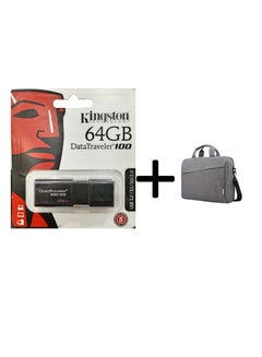 Buy Flash memory Kingston 64GB USB 3.2 + Bag Lenovo T210 Grey 15.6 Insh in Saudi Arabia
