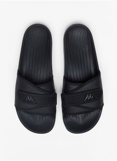 Buy Men's Textured Slip On Slide Slippers in UAE