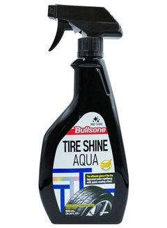 اشتري Bullsone Tire Shine Aqua, Mat Shine, the ultimate gloss of the tire, improved water repellency, with quick coating effect - 600 ml في السعودية