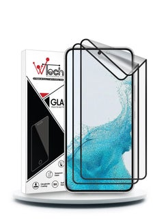 Buy 2 Piece Ceramic Screen Protector For Samsung Galaxy S22 5G 6.1 Inch Clear/Black in Saudi Arabia