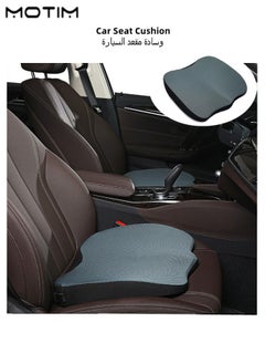 Buy Car Seat Cushion for Driver Memory Foam Wedge Shape Car Seat Pad Car Pillow to Improve Driving View Pain Relief Improve Vision in UAE