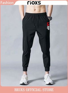 Buy Men Athletic Workout Jogger Sweatpants Drawstring Trouser Tapered Pant With Pockets For Training Running Exercising in Saudi Arabia