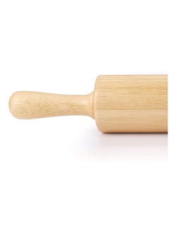 اشتري Classic Wooden Revolving Rolling Pin 23cm - Wood Dough Roller في الامارات