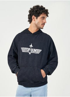 اشتري Top Gun Graphic Print Oversized Hoodie في السعودية