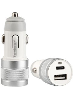Buy Terminator USB Car Charger with 30W Fast Charging USB-A (Qualcomm 3.0) in UAE