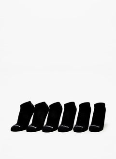 Buy Logo Detail Ankle Length Sports Socks - Set of 6 in UAE