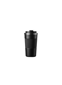 Buy Double walled insulated stainless vacuum coffee travel mug with leakproof flip for keep hot and ice coffee , tea 510ml black in Egypt