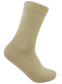 Buy Long winter socks beige color high quality - Saudi made in Saudi Arabia