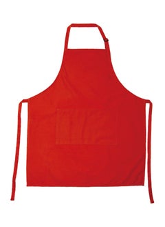 Buy Adjustable Kitchen Apron Red 78x68cm in Saudi Arabia