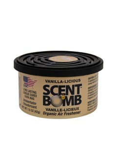 Buy Scent Bomb Car Organic Air Freshener Vanilla Licious 42g in UAE