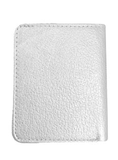 Buy Premium Sheep Leather Card Holder Wallet for Women Soft Metallic Silver Leather ID Card & Credit Card Slots Fashionable Ladies Wallet in UAE