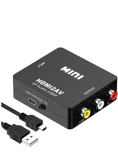 Buy HDMI to AV Converter, HDMI to RCA Adapter, 1080p HDMI to AV 3RCA CVBs Composite Video Audio Converter Adapter for TV in Saudi Arabia