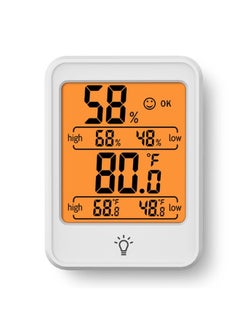 اشتري Digital Thermometer Monitor Indoor Thermometer With Accurate Temperature Humidity Sensor For Greenhouse Baby Room Office في السعودية