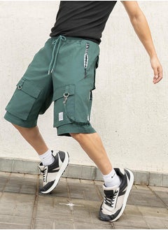 Buy Zip Pocket Cargo Shorts with Loop Detail in Saudi Arabia