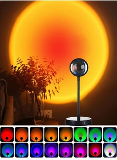 Buy 16 Colors Sunset Projector Lamp with Remote 7x10x25cm in UAE