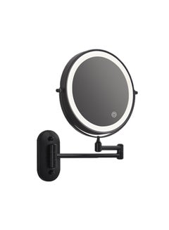 Buy Wall Mounted LED Makeup Mirror Adjustable Double Sided High Definition LED Vanity Mirror Three-color Stepless Dimming Cosmetic Mirror For Bathroom in Saudi Arabia
