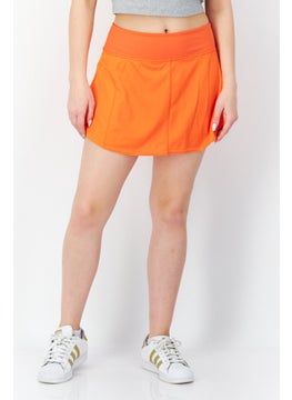 اشتري Women Brand Logo Sports Skirt, Orange في الامارات