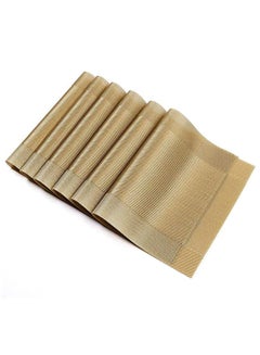 Buy Placemats for Dining Table Mats, Set of 4 Dining Table Place Mats Washable Placemats Non-slip Heat Resistant PVC with Singel Border Decoration Rectangle for Kitchen Dinner Banquet in Saudi Arabia