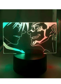 Buy Acrylic LED Multicolor Night Light Jujutsu Kaisen Manga USB Two Tone 3D Lamp Kid Room Decor in UAE