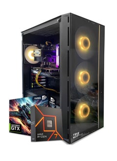 Buy True Nort Gaming PC, AMD Ryzen 7-5800X,GTX 1650,16GB RAM,1TB SSD, Air Cooler 120 MM, Window 11 Pro, Black Case in UAE