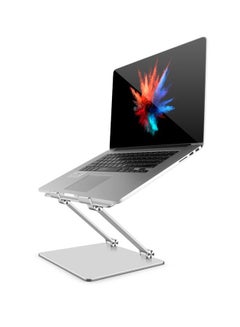 Buy Adjustable Laptop Stand Foldable Computer Holder with Heat-Vent in UAE