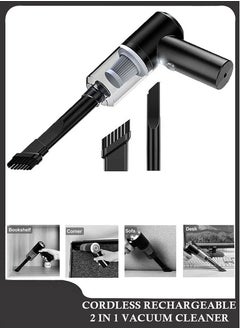 اشتري 2in1 Car and Home Mini Portable Cordless Rechargeable 120W Super Suction Vacuum Cleaner في الامارات