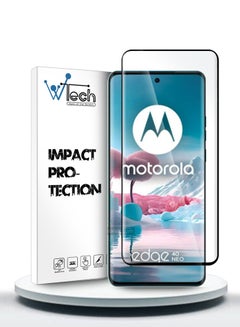 Buy Premium E2E Full Glue Full Cover Tempered Glass Screen Protector For Motorola Edge 40 Neo 5G 2023 / Motorola Edge 40 5G 2023 Clear/Black in UAE