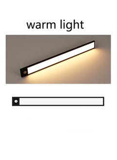 Buy Ultra-thin LED Rechargeable Motion Sensor Kitchen Cabinet Light Black 40cm in Saudi Arabia