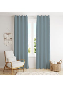 اشتري Blackout Curtains  Thermal Insulated Fabric 1panel - Blue-140x280 في مصر