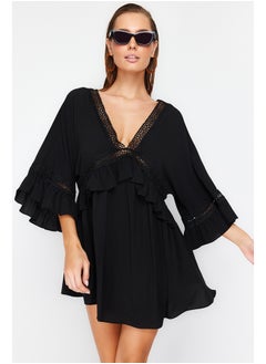 Buy Black Mini Woven Ribbon Accessory Beach Dress TBESS21EL2759 in Egypt