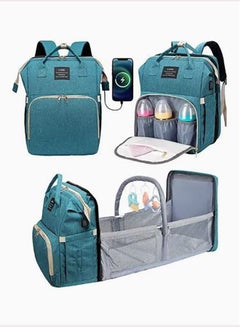 Buy New Style Multifunctional Portable Mommy Bed Backpack With Mosquito Net For Baby (Blue) in Saudi Arabia