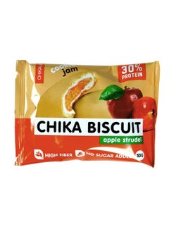 Buy Chika Biscuit Protein Biscuit 50g Apple Strudel in UAE