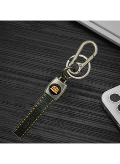 Buy Luxury CADILLAC Car Keychain High Quality Leather And Metal Key Chain in Saudi Arabia