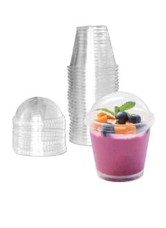 Buy Clear Plastic Cups With Dome Lids, Disposable Dessert Cups (200PCS) in Egypt