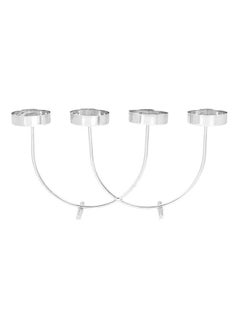 Buy Sols 4-Tealight Candle Holder, Silver - 28.5x14 cm in UAE