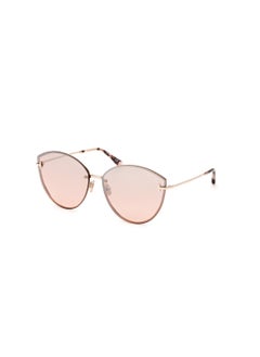 اشتري Women's Cat Eye Shape Metal Sunglasses FT110628U63 Lens Size: 63 Millimeter - Shiny Rose Gold في السعودية